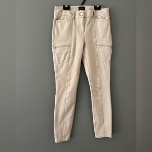 White House Black Market Skinny Ankle Pants for Women, tan, size 2